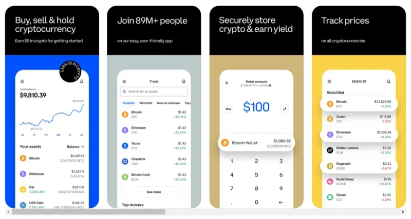CoinBase Kripto Para Uygulamaları