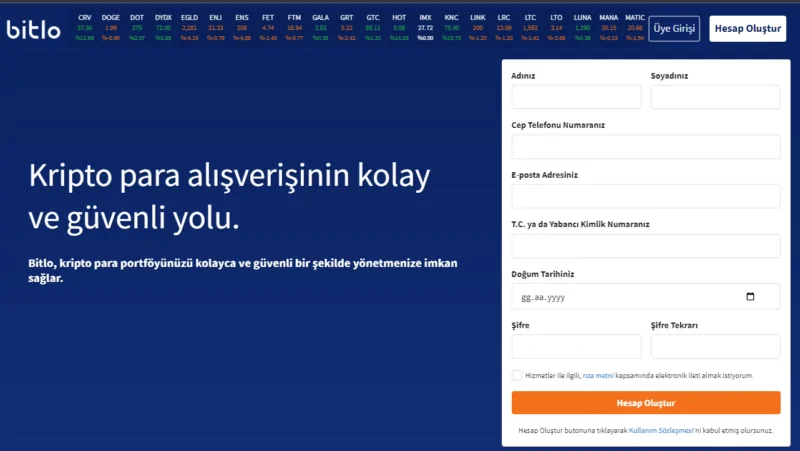2. Bitlo | Yerli Kripto Para Borsası ve Uygulaması