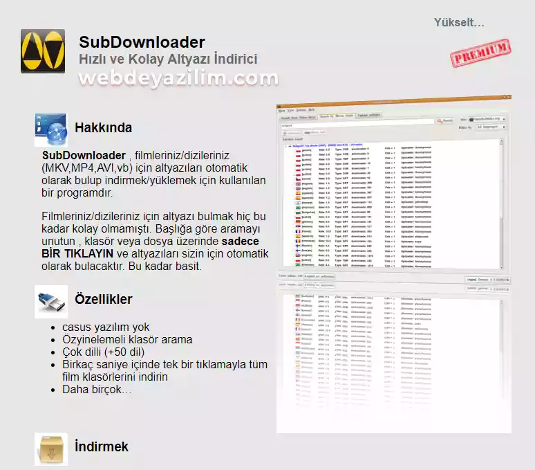 altyazı indirme programı