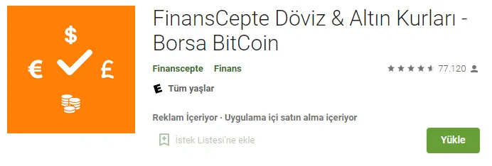 FinansCepte Döviz & Altın Kurları - Borsa BitCoin