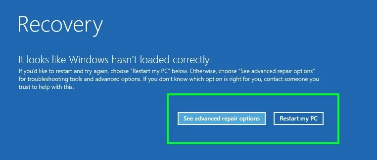 windows 10 kurtarma modu