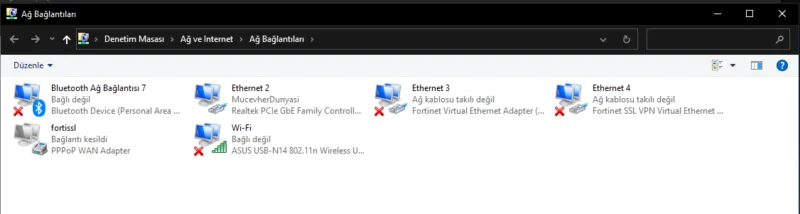 windows dns ayarları