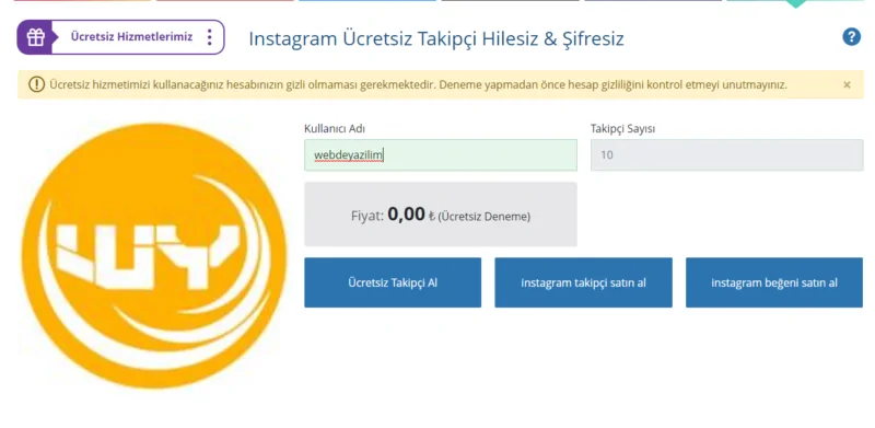 Instagram Takipçi Kasma 300 Takipçi Ücretsiz