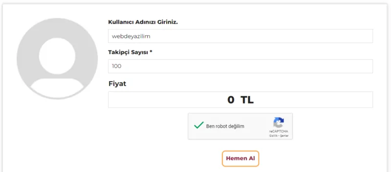 ücretsiz Instagram takipçi