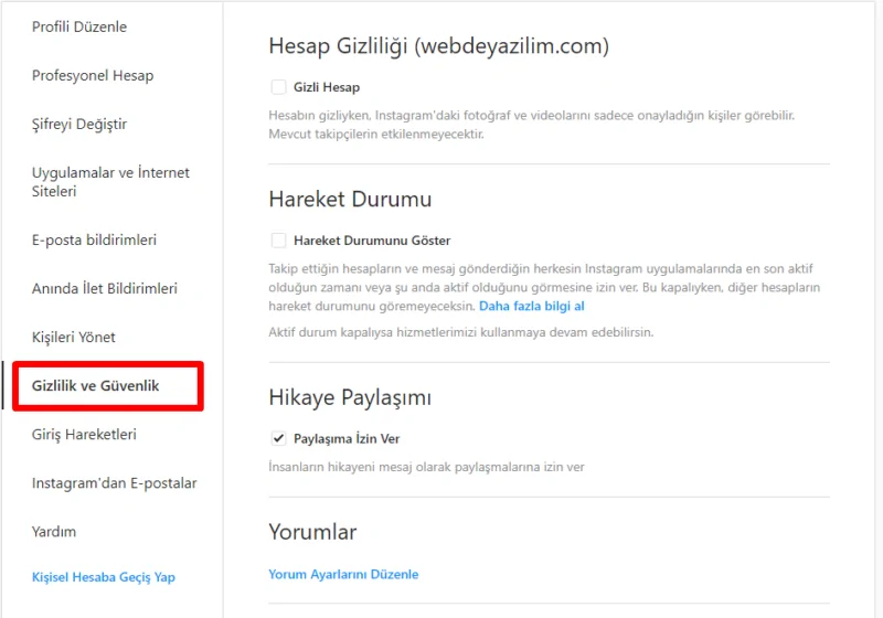 Instagram Takip İsteği Gönderdiklerim