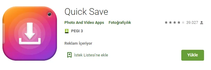 Quick Save - instagram video indirici