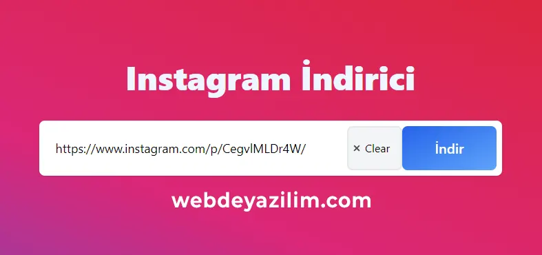 instagram video indir