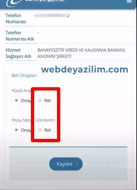 Kayıtlı Olmayan Numaraları Engelleme