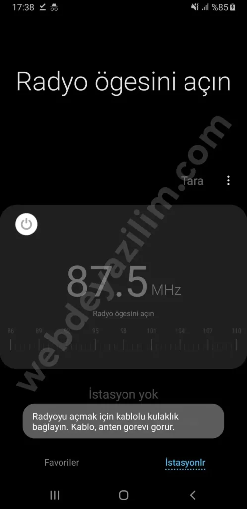 Telefonda internetsiz radyo dinleme