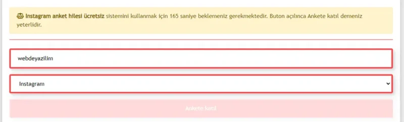 instagram anket sitesi