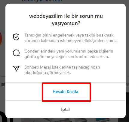 Birini Instagram'da Kısıtlama Nasıl Yapılıyor?