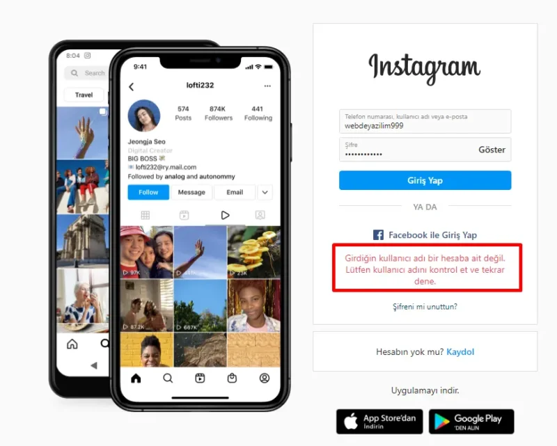 instagram hesap kurtarmak için öncelikle hatayı çözümleyin