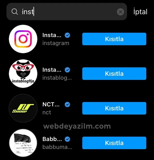 Instagram kısıtlama nedir? Hesap Kısıtlama