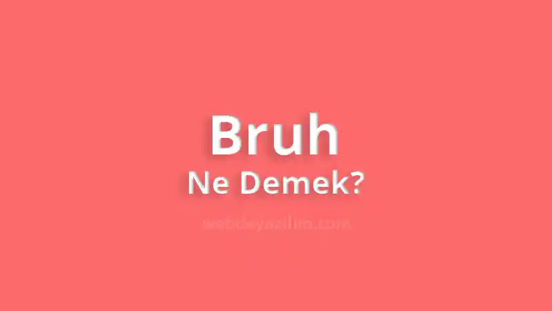 Bruh Ne Demek? Bruh Moment Ne Demek?