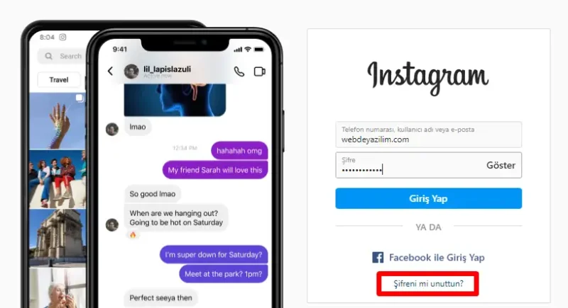 Instagram şifrenizi sıfırlamak için ise şu basit adımları takip edebilirsiniz: