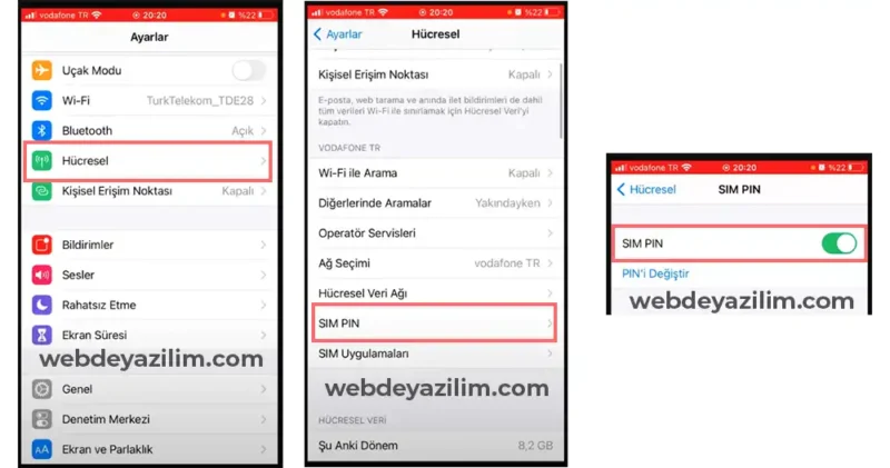 iPhone PIN kodu Kaldırma İşlemi
