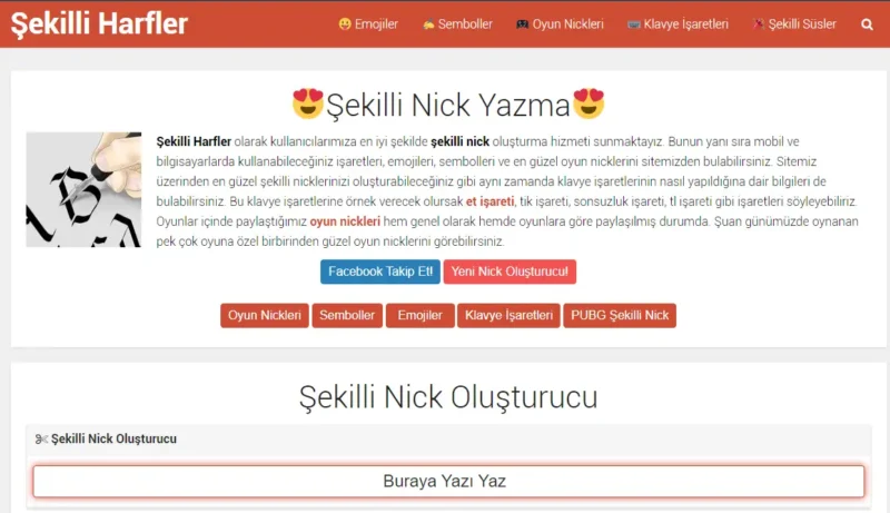 Şekilli Harfler