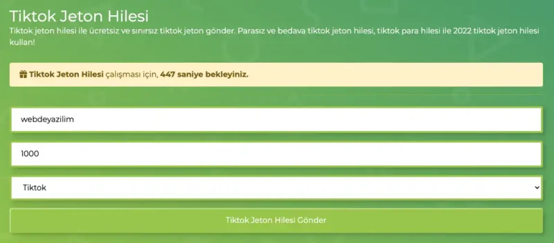 TikTok Jeton Alma Hilesi