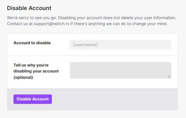 Twitch Hesap Silme
