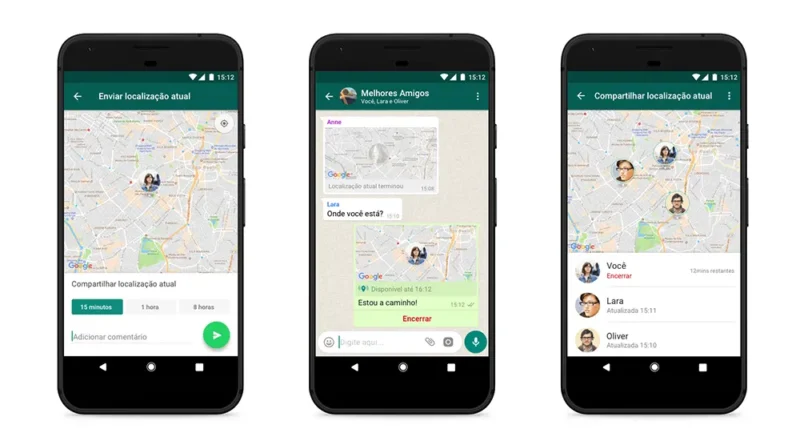 whatsapp canlı konum atma