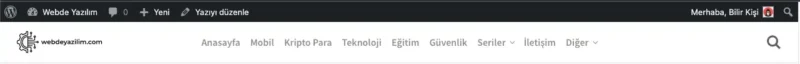 WordPress Admin Bar (Araç Çubuğu) Görünmüyor