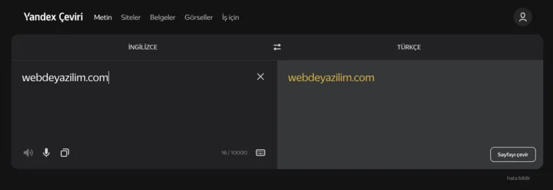 Hatasız Çeviri Sitesi ve Programı Var Mı?