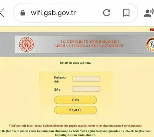 GSB Wifi Çıkış