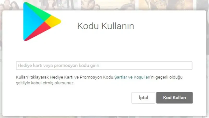 Bedava Google Play Kodu - İndirim Kodları