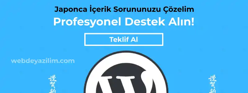 WordPress japonca index sorunu profesyonel çözüm ve destek webdeyazilim.com