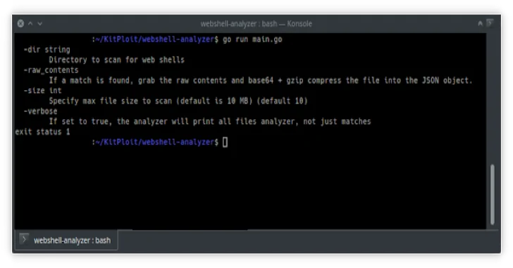 web shell tarama arayüzü (SSH)