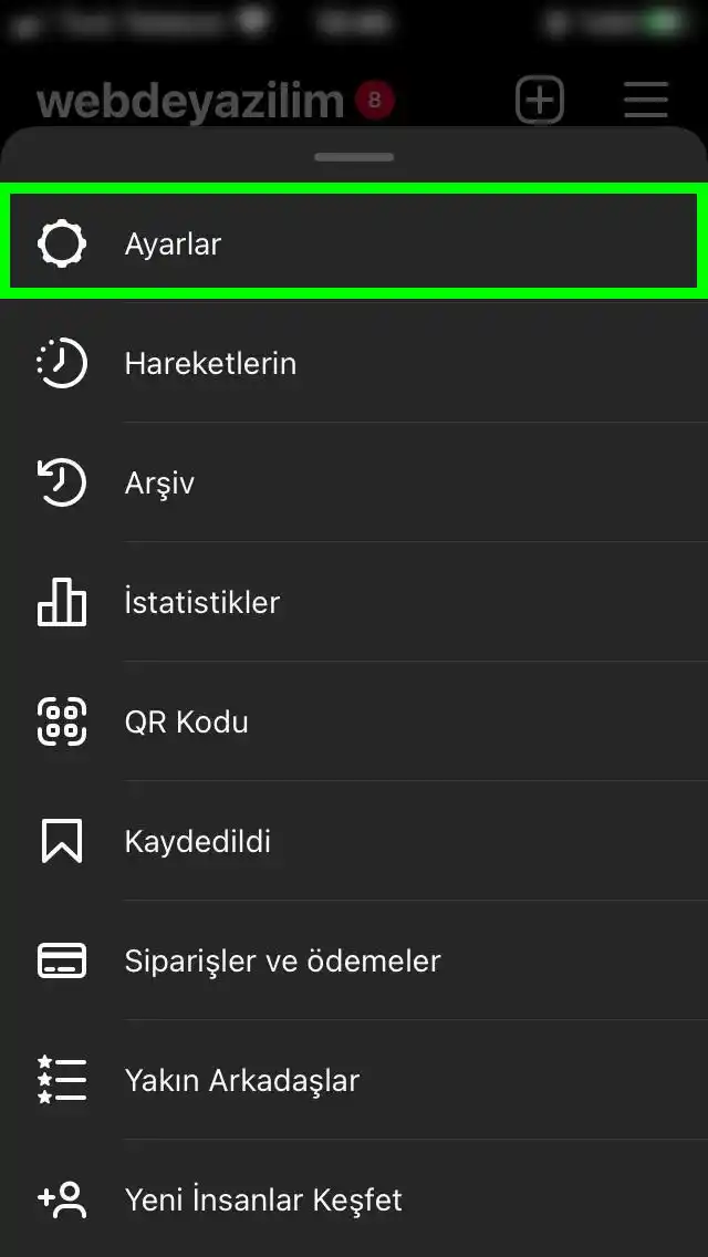 Instagram kalıcı hesap silme adımı