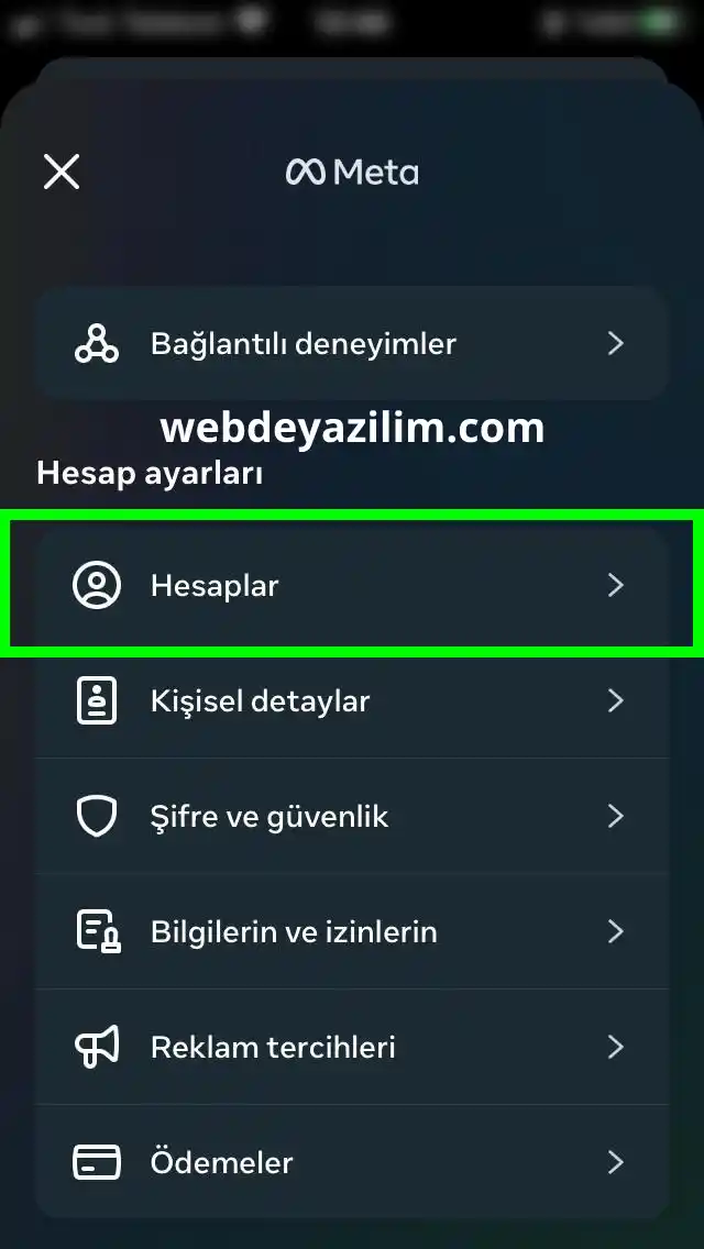 Instagram kalıcı hesap silme adımı