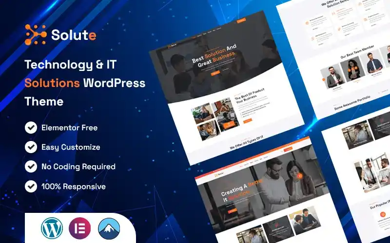 Bilgi Teknolojileri (BT) ve Yazılım Şirketleri İçin Solute WordPress Teması