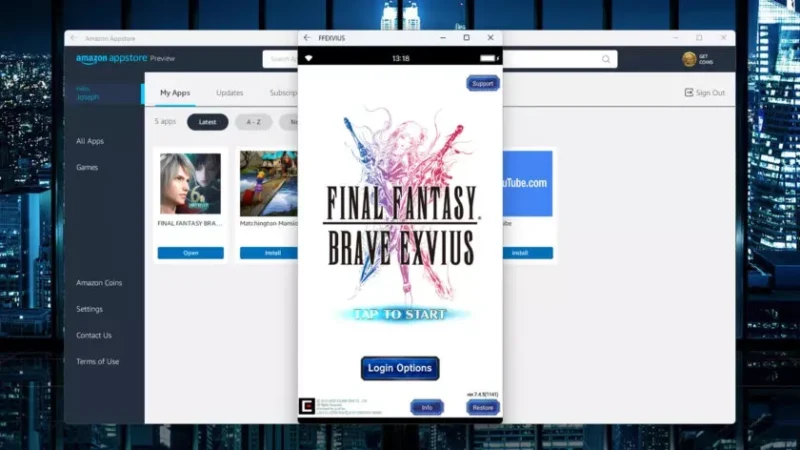 Amazon Appstore Windows 11 Android Emülatör