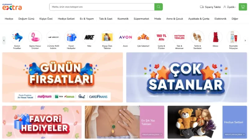 Türkiye pazaryeri siteleri çiçek sepeti