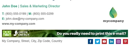 HTML mail imza örnekleri