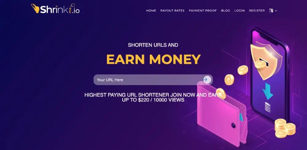 Para Kazandıran Link Kısaltma Siteleri: ShrinkMe.io