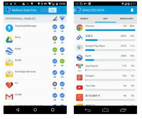 android güvenlik duvarı uygulaması