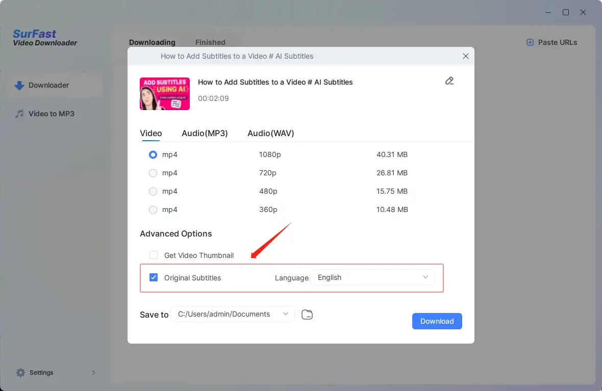 Altyazılı YouTube Videolarını İndirin