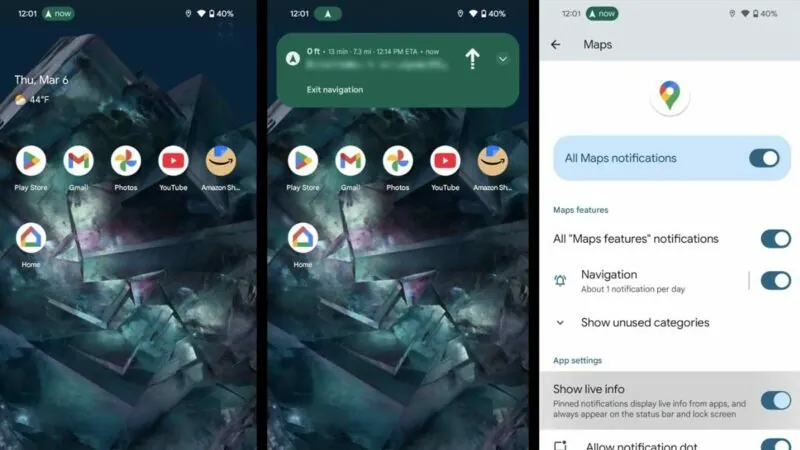 Android 16 ile Canlı Güncellemeler Özelliği: Google Haritalar İlk Örnek