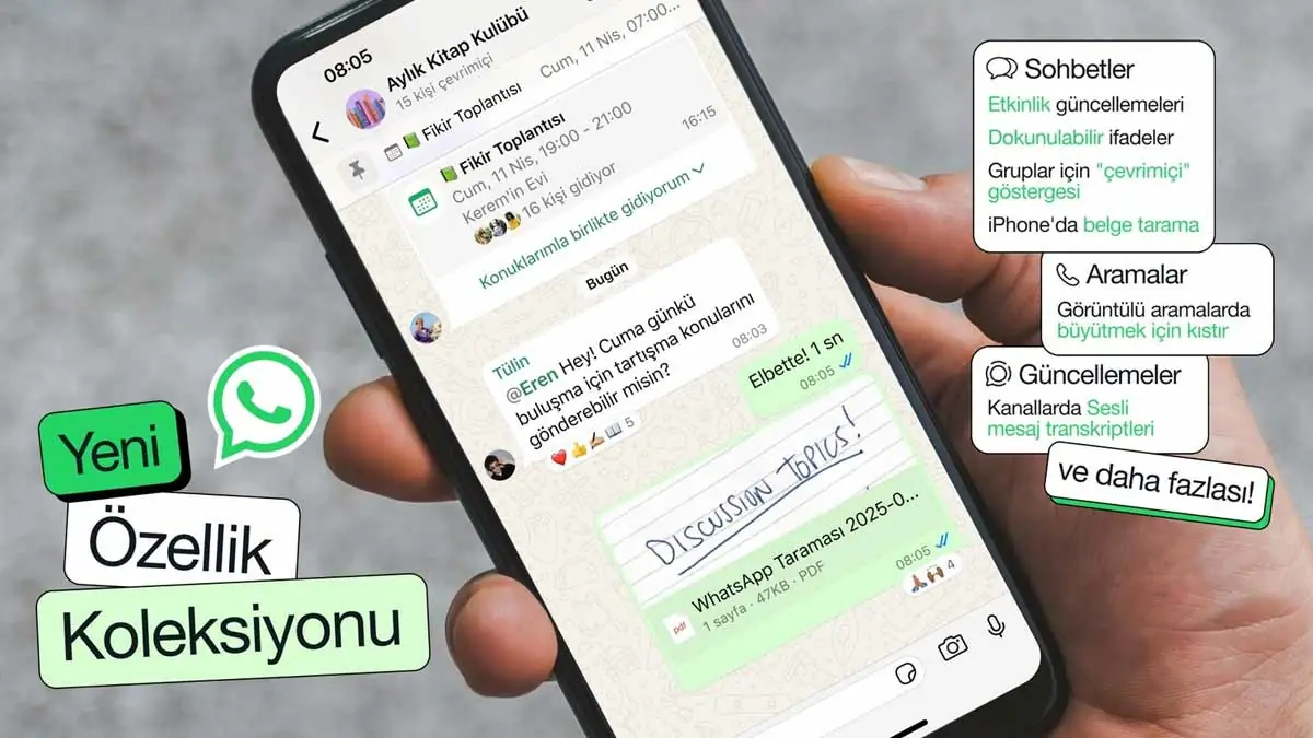 WhatsApp’a Büyük Güncelleme: Sohbet, Arama ve Kanal Özellikleri Yenilendi!
